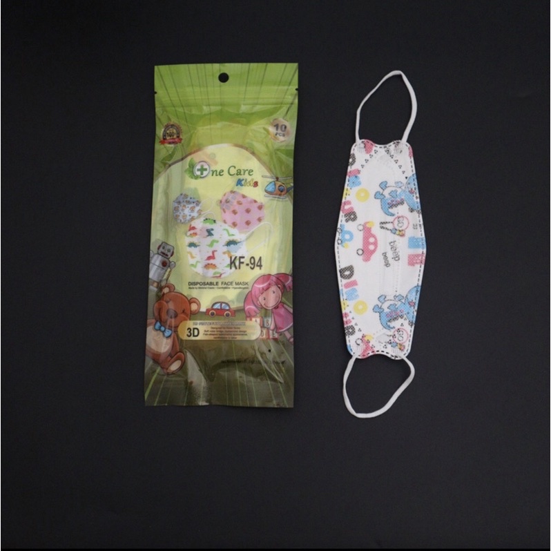 MASKER KF94 ONECARE ANAK MOTIF DINO BEEP ISI 10PCS