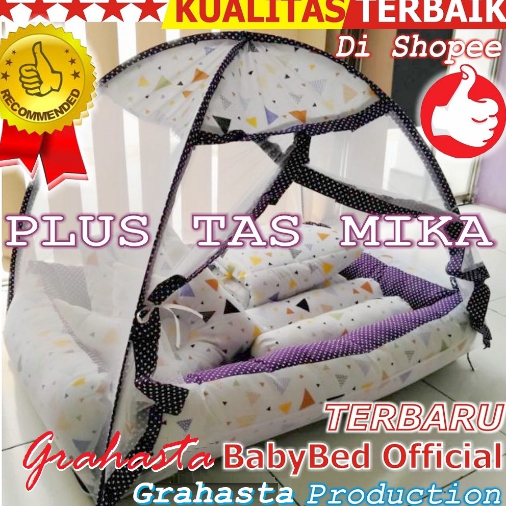 BEST-SELLER Kasur Bayi Kelambu dan-Bedcover Motif Archery x Polkadot-navy CBNK 029 PLUS NON FURING