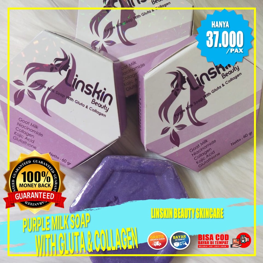 Sabun Ungu Linskin Beauty Skincare Penghilang Jerawat punggung