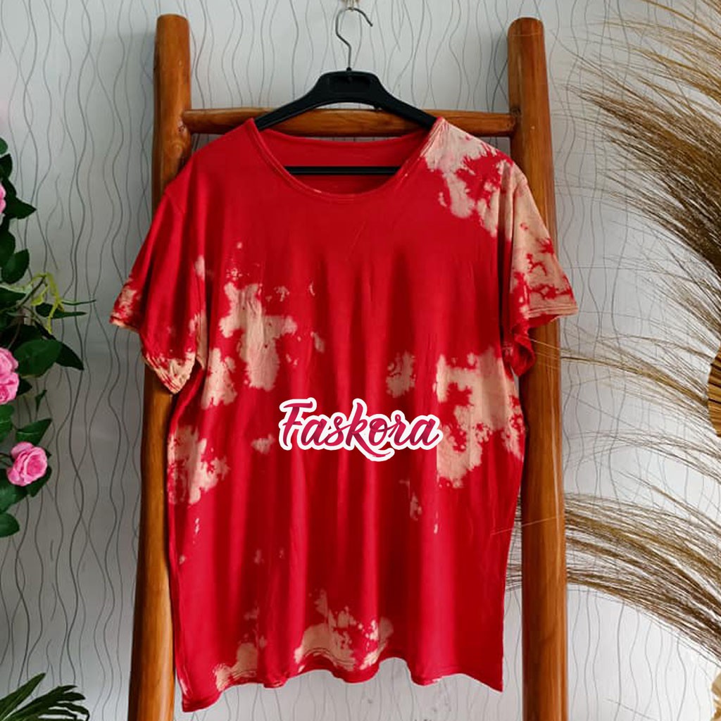 Kaos Wanita Jumbo Lengan Pendek Jersey / Kaos Tie dye Wanita Jumbo / Kaos Jersey Wanita Murah