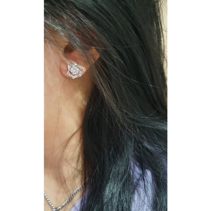 Anting Silver925 Perak mata Kilau Anting Premium Zircone Anti Karat anti alergi anting premium s0283