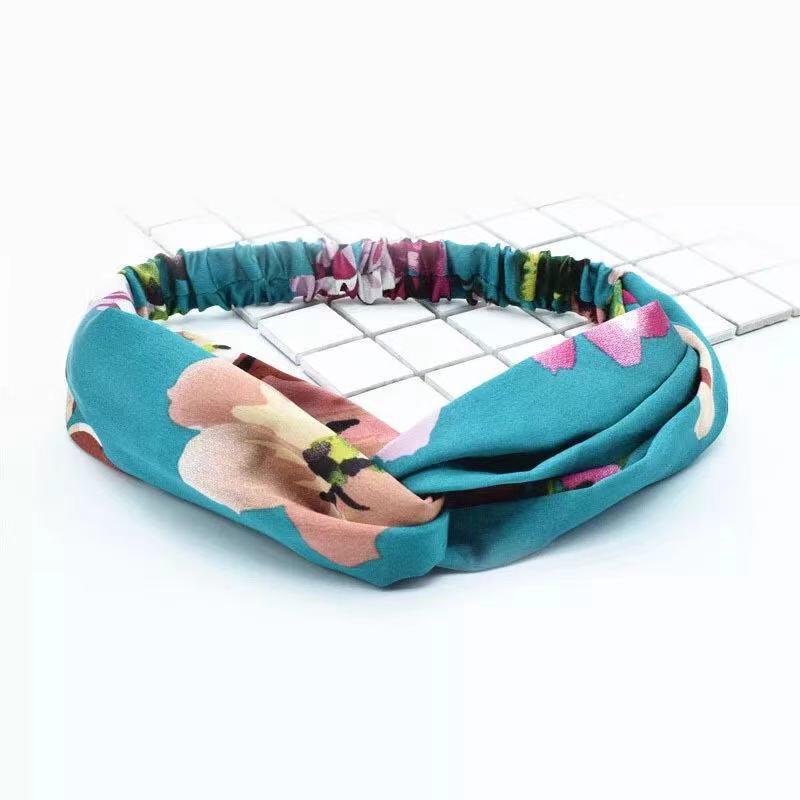 Bando Karet Motif Kotak-Kotak Aksesoris Rambut Wanita Daily Korean Style Import
