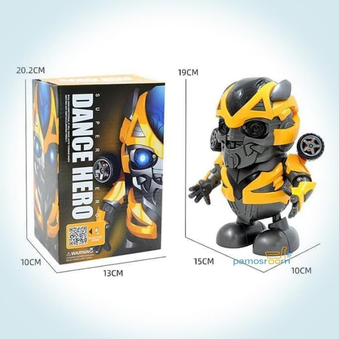 TERJAMIN AMAN Robot Joget Bumblebee / Mainan Robot Dance Hero Bumblebee