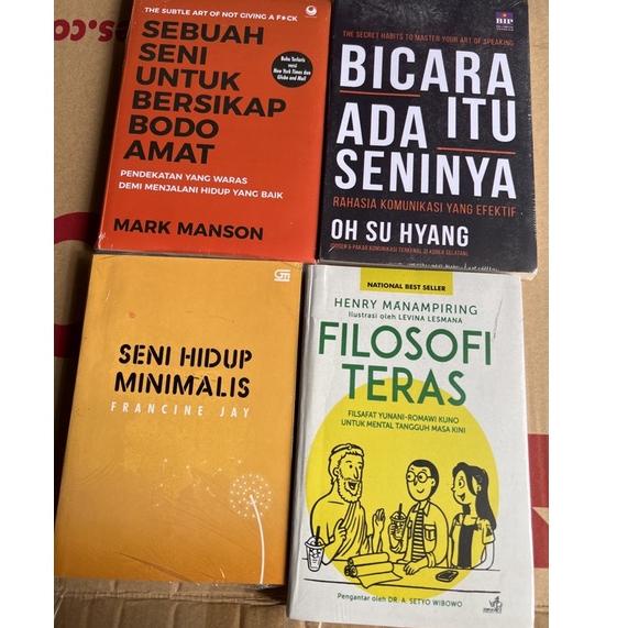 

(U9L1) ⭐️ PAKET 4 BUKU BICARA ITU ADA SENINYA, SENI MINIMALIS, BODO AMAT, FILOSOFI TERAS //Diskon@now