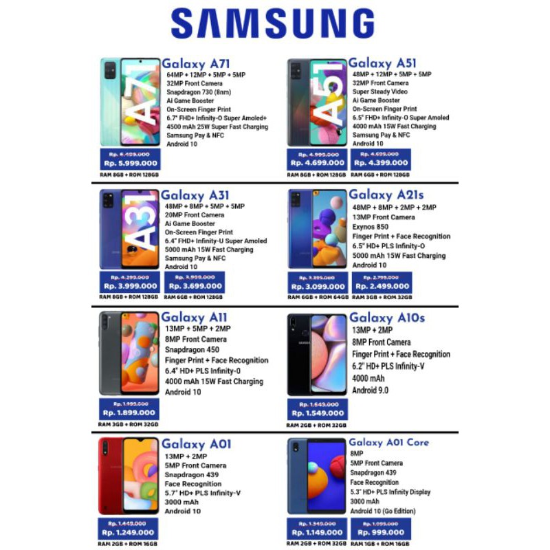 SAMSUNG series galaxy A