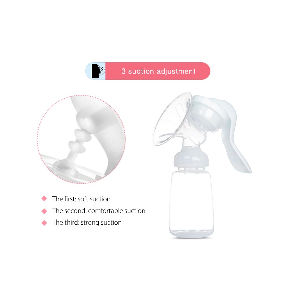 Real Bubee Pompa ASI Manual Breast Pump Powerful Nipple Suction Pumps 150ml