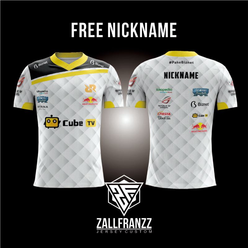 Jersey Kaos Gaming RRQ HOSHI MLBB Free Nickname