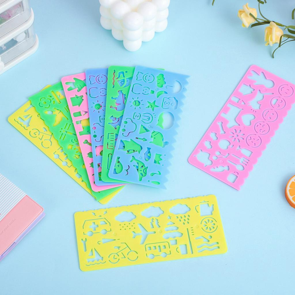 

[TokoTomo] - Penggaris Ruler Shape Pola Cetakan Manual Menggambar Anak