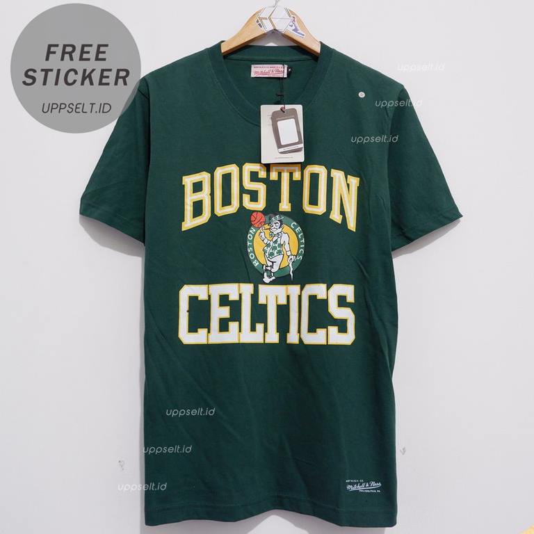 KAOS NBA CELTICS LAKERS BULLS BAPE KAOS TSHIRT PREMIUM MITCHELL AND NESS UNISEX PRIA WANITA