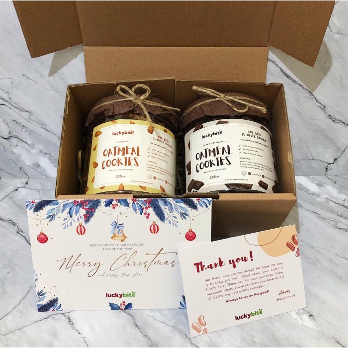 

Christmas - Hampers Natal / Christmas Hampers - Cookies 2 Jar + Free Greeting Card