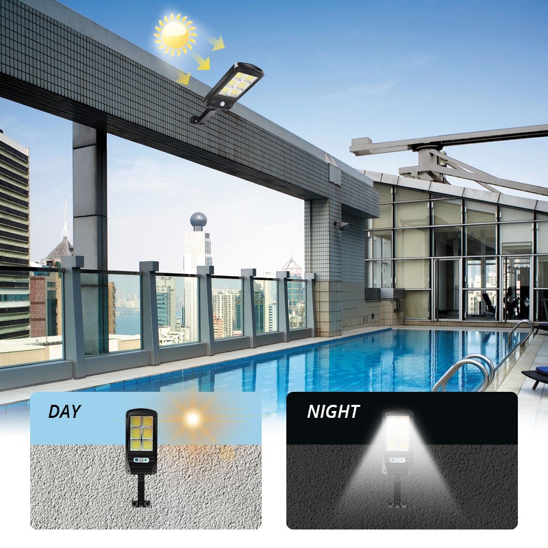 Solar Lampu COB Lampu Jalan LED 50W Tenaga Matahari Lampu Solar Panel Surya Outdoor Waterproof sensor light LED Lights