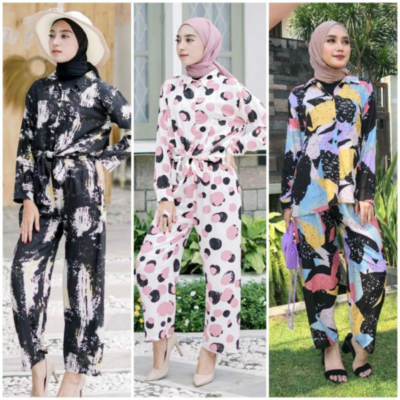 Alila Homey Set Part 2 - Setelan Piyama Rayon Busui Baju Tidur LD 100