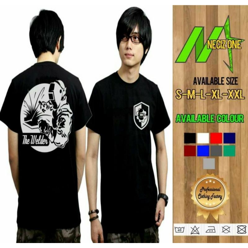 (NEW)KAOS PROFESI WELDER TUKANG LAS KEREN DEPAN-BELAKANG KAOS DISTRO PRIA KEREN LAS