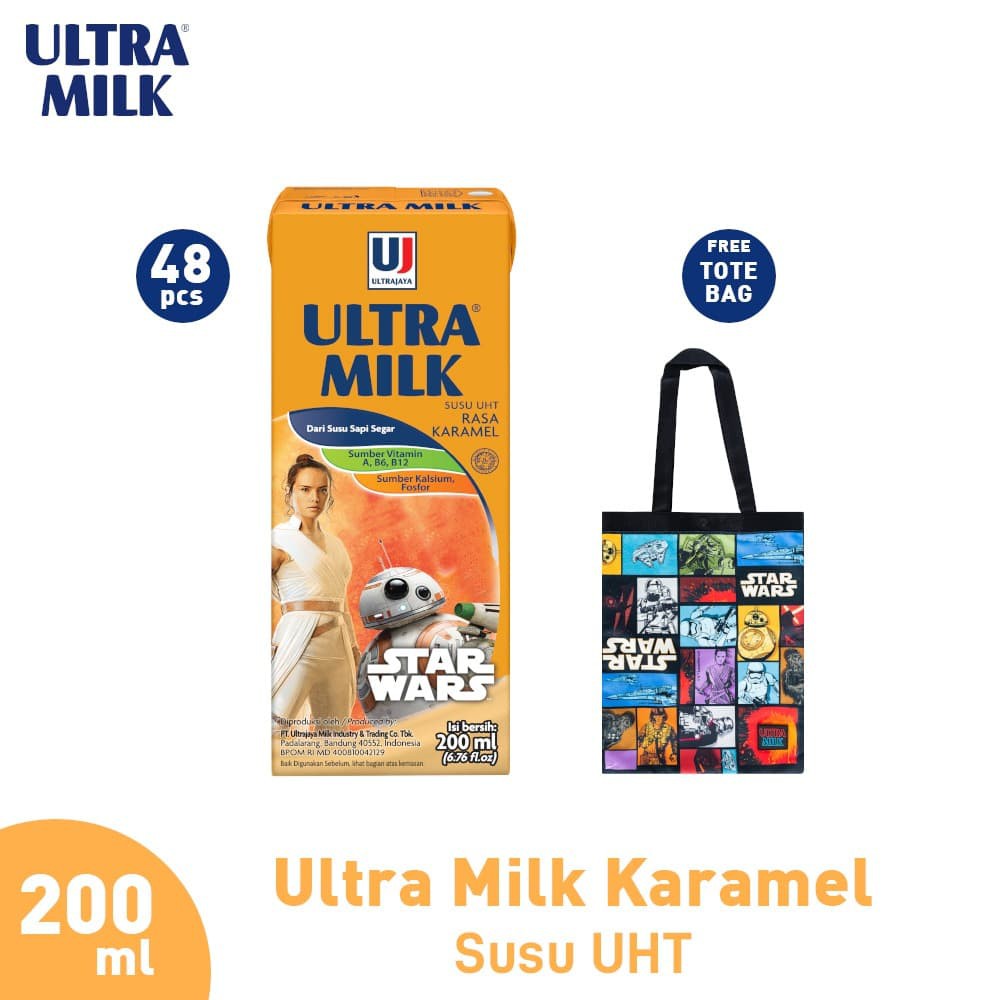 

PROMO ULTRA MILK KARAMEL 2 KARTON (48 PCS) FREE STAR WARS TOTE BAG TERMURAH
