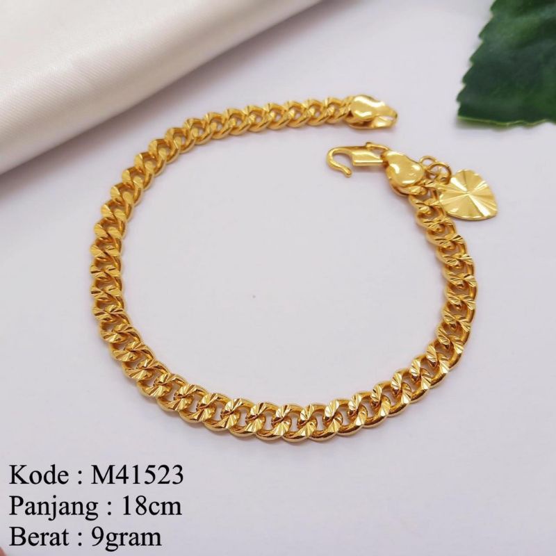 gelang sisik naga / gelang rantai sisik naga lapis emas  / gelang tangan wanita / bisa request ukuran