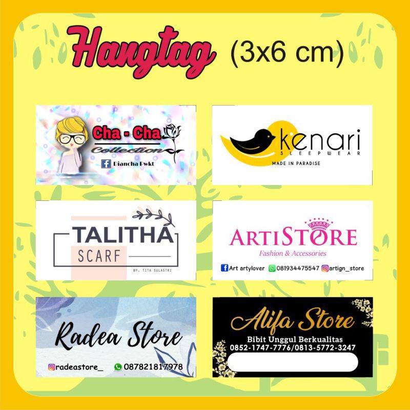 

Hang Tag Label 3 x 6 / HANGTAG LABEL HANGTAG BAJU