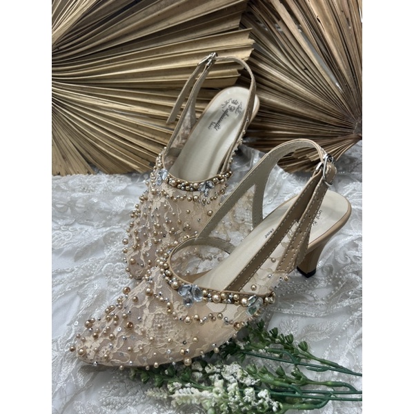 sepatu wedding wanita Alyanes nude 7cm lancip