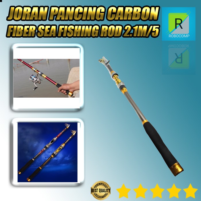 Joran Pancing Carbon Fiber Sea Fishing Rod 2.1M/5