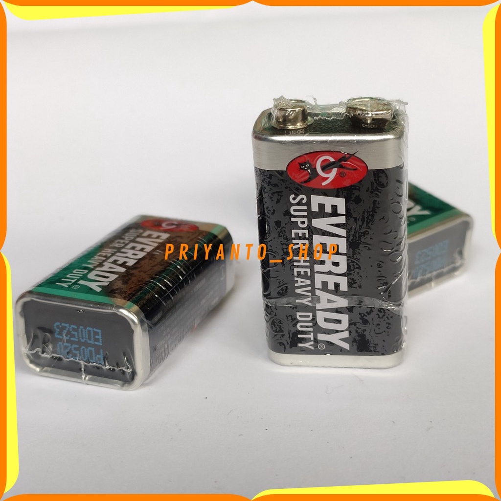 BATERAI EVEREADY 9V SUPER HEAVY DUTY 9Volt 6F22 ASLI ORIGINAL