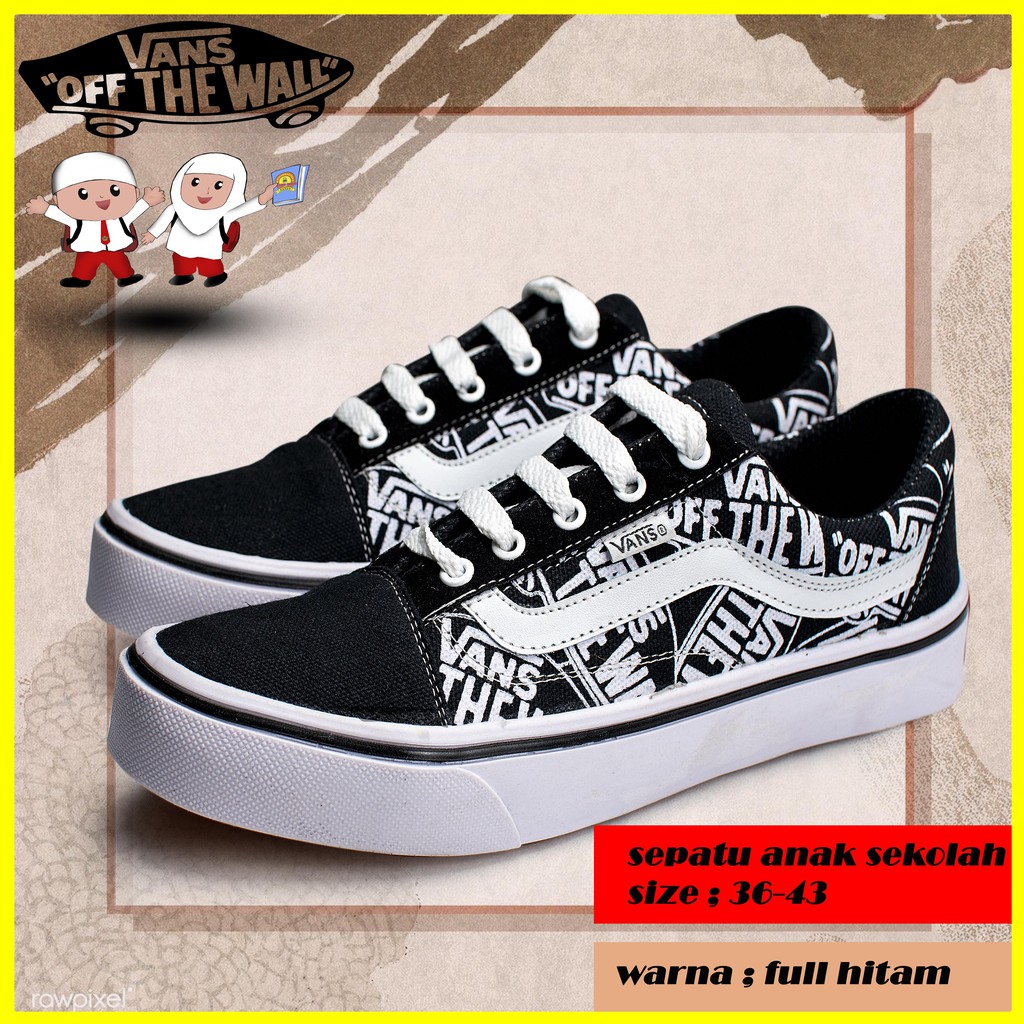 sepatu sekolah Vans sepatu terlaris vans old skool black white