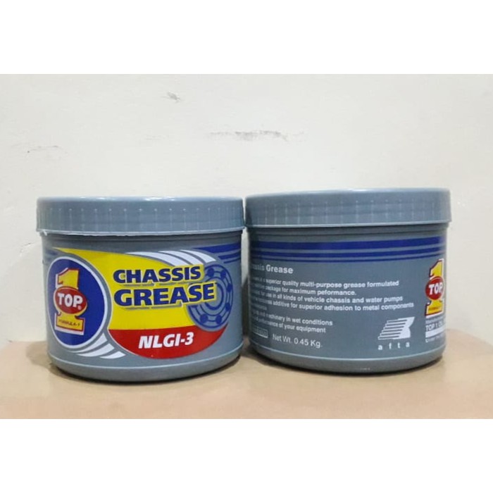 Gemuk Top one, Gemuk Top1 Chasis Grease NLGI 3 Kemasan Abu-Abu 500Gr