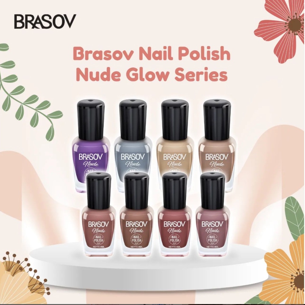 BRASOV Cat Kuku Set 24 PCS Dan 12pcs Nail Polish Assorted Colours Original Kutex Nude Kutek Poles Pewarna Warni