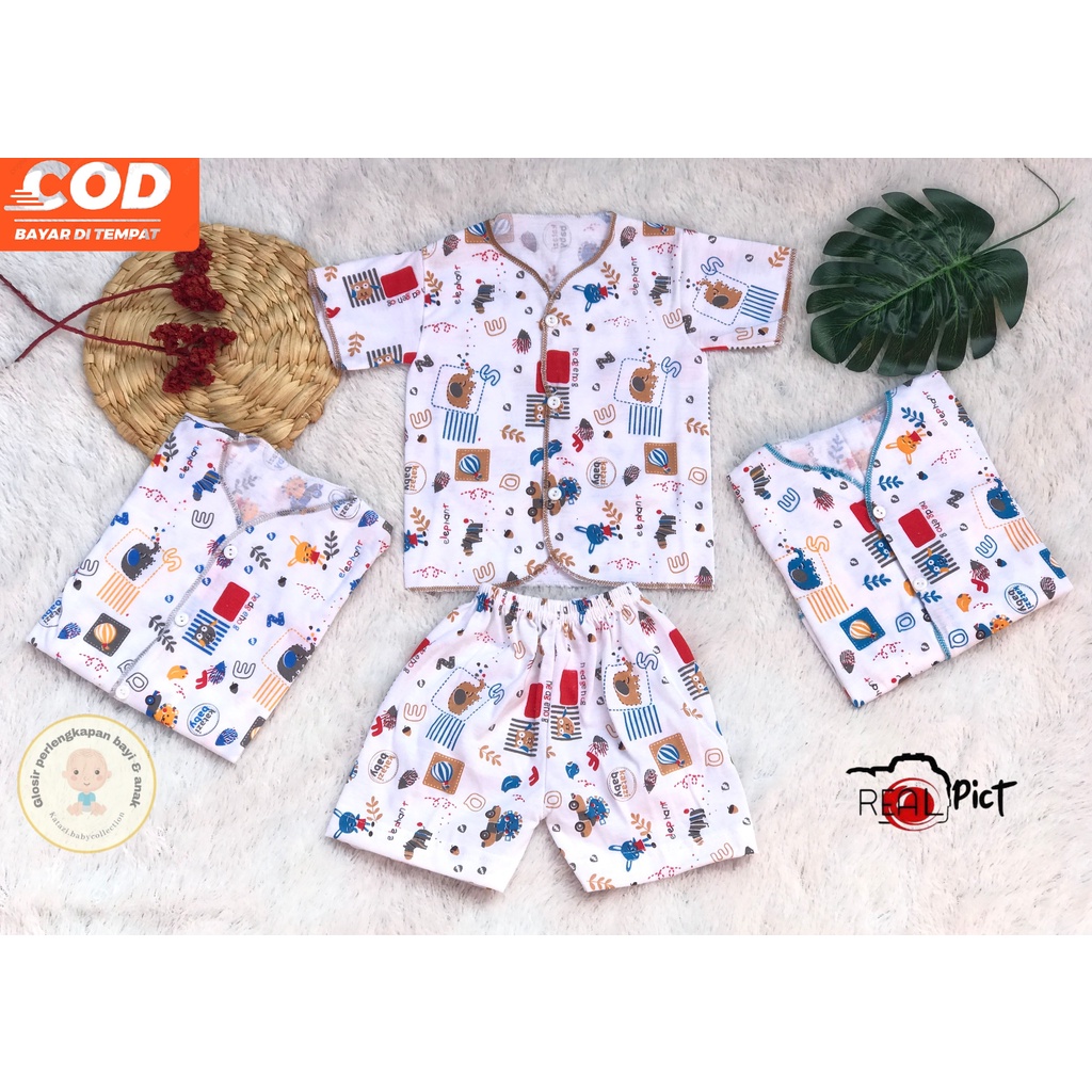 [ST.TPDPC007] Setelan Pendek Newborn Umur 0 - 6 Bulan