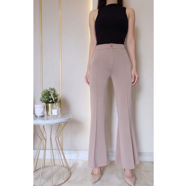 CELANA CUTBRAY ZARA Bahan scuba IMPORT / Cutbray pants / celana bahan wanita / celana kantor palazo