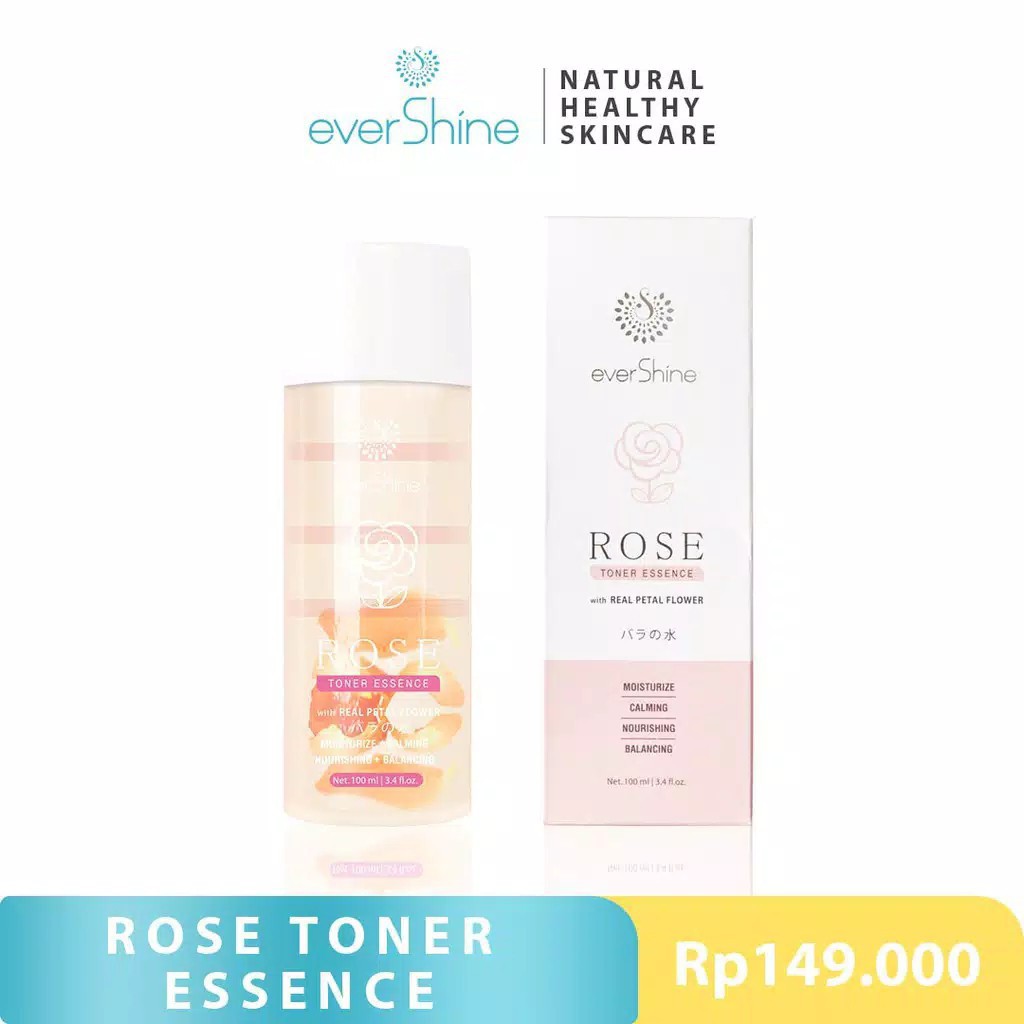 Rose Toner essence with real petal flower /Air mawar asli