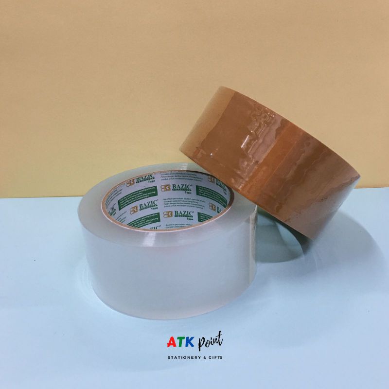 

ATK-POINT | BAZIC Isolasi bening / cokelat lakban transparan ukuran 48mm x 100m