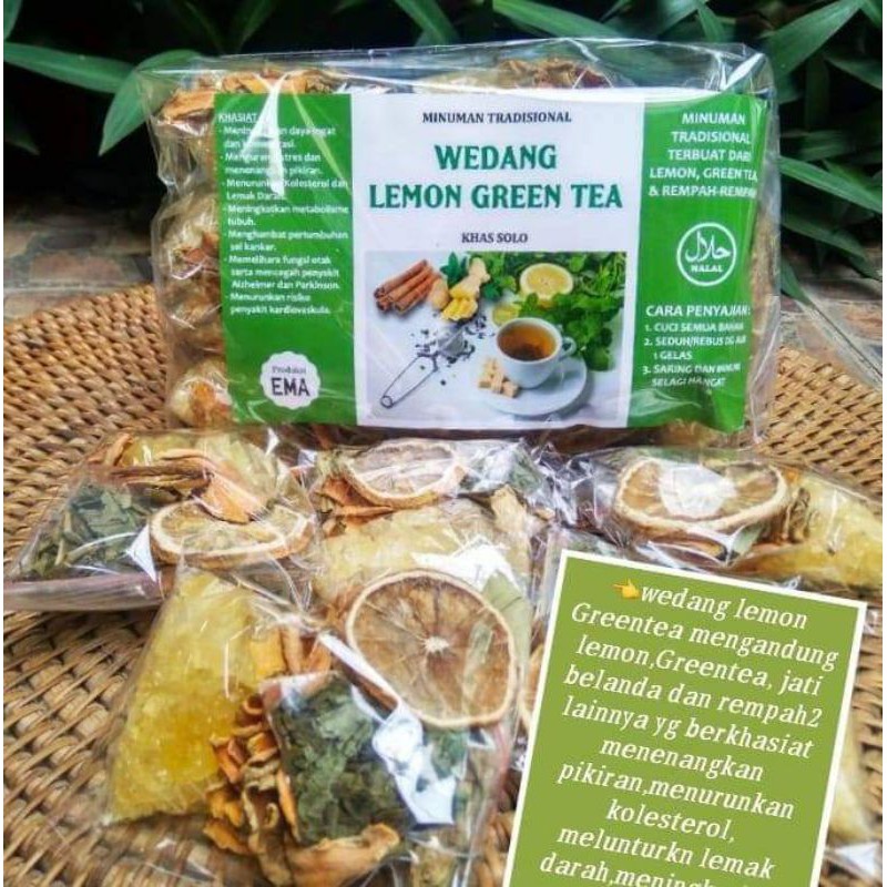 

Wedang Lemon Green tea by EMA Solo || 1pack isi 10