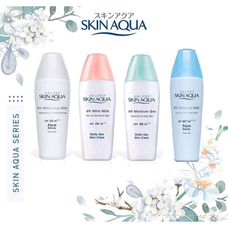 Skin Aqua Sunscreen UV Moisture Gel SPF 30+ Milk Spf50 Whitening Milk Spf50 Pa+++ Mild Spf25 Tone Up Mint Green