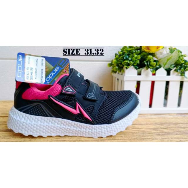 SEPATU ANAK PEREMPUAN KEREN RINGAN BANGET / SEPATU SEKOLAH ANAK TK CEWEK ANDO ORIGINAL