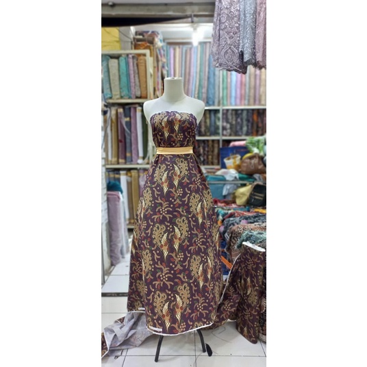 kain batik katun 40 s motif bebas warna dasar ungu