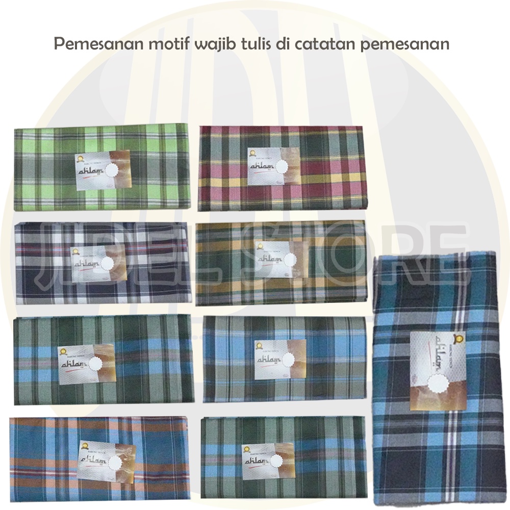 Sarung Tenun Dewasa Pria Motif Kotak Kotak Warna Merah Kuning Hijau Hitam Biru Sarung Polos Aneka Motif Kotak Kotak2 Warna Kain Tenun Dewasa Pria Laki Muslim Sholat Murah Grosir Hitam Murah PEKALONGAN