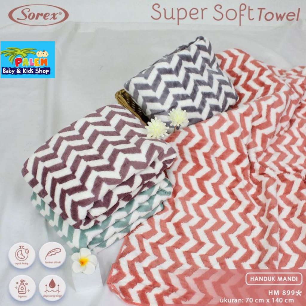 Handuk Mandi Sorex - HM899 - 70 x 140 cm - Dewasa Microfiber Towel HM899