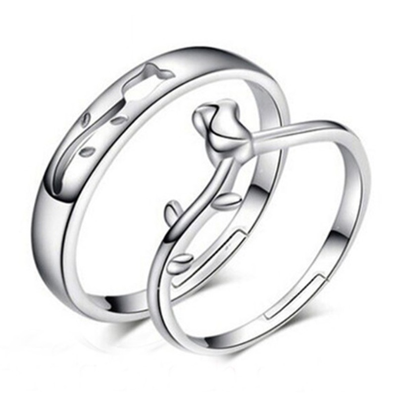 TTCR-RRD73 TINO-TINO Cincin Couple Titanium Perak 925 Cincin Lamaran Premium Adjustable/Cincin Lamaran Murah