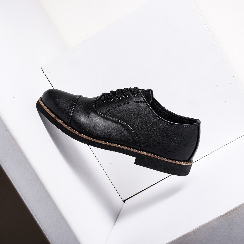 Harrison Black | Sepatu Pantofel Hitam Pria Formal Casual Laki Fantopel Kerja Pantopel | FORIND JACK