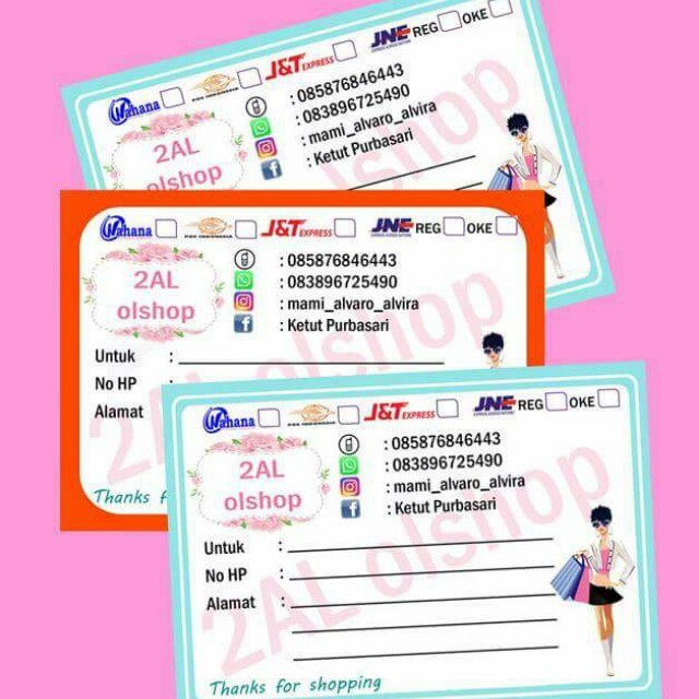 

[100pcs] Sticker label pengiriman Olshop FREE DESIGN