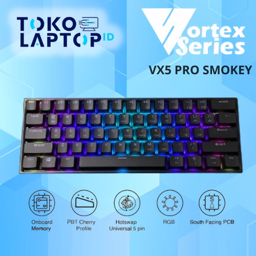 VortexSeries VX5 Pro Smokey Black Edition Mechanical Gaming Keyboard