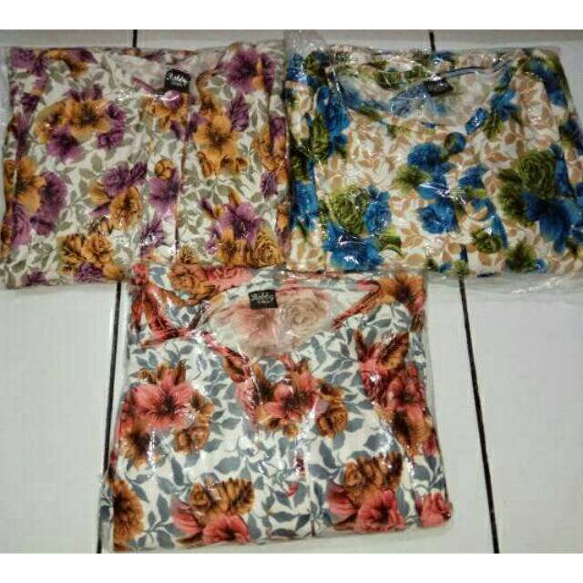 GAMIS JERSEY MOTIF BUNGA