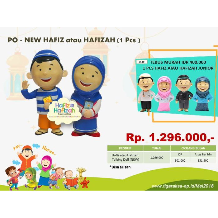 miliki Hafiz Doll bundling Hafiz Junior Freeong Diskon