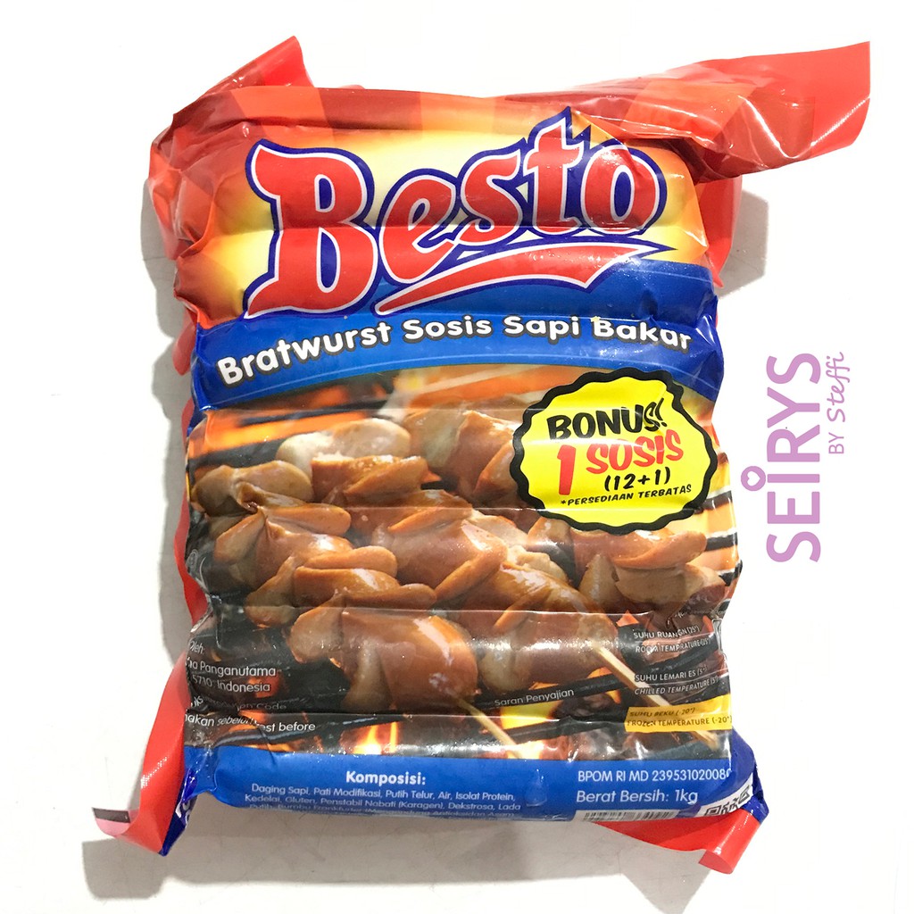 

BESTO Sosis Sapi Bakar ORI 1kg (isi 12)