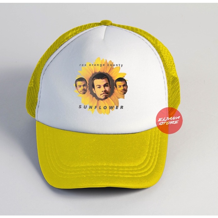 Topi Rex Orange County Sunflower / Topi Band / Rex Orange County Sunflower / Topi Jaring Distro / Topi Premium / Topi Sablon