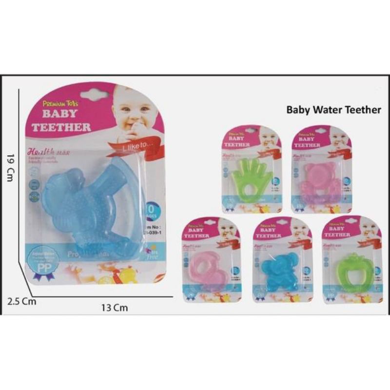 mainan gigitan bayi bahan silikon baby water teether baby safe bayi 3 bulan bayi 6 bulan