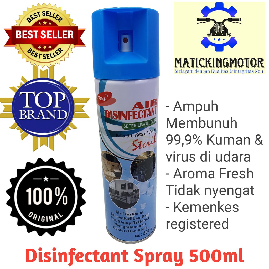 Air Disinfectant Spray Disinfektan udara anti Virus Kuman di udara Zone 500 ml