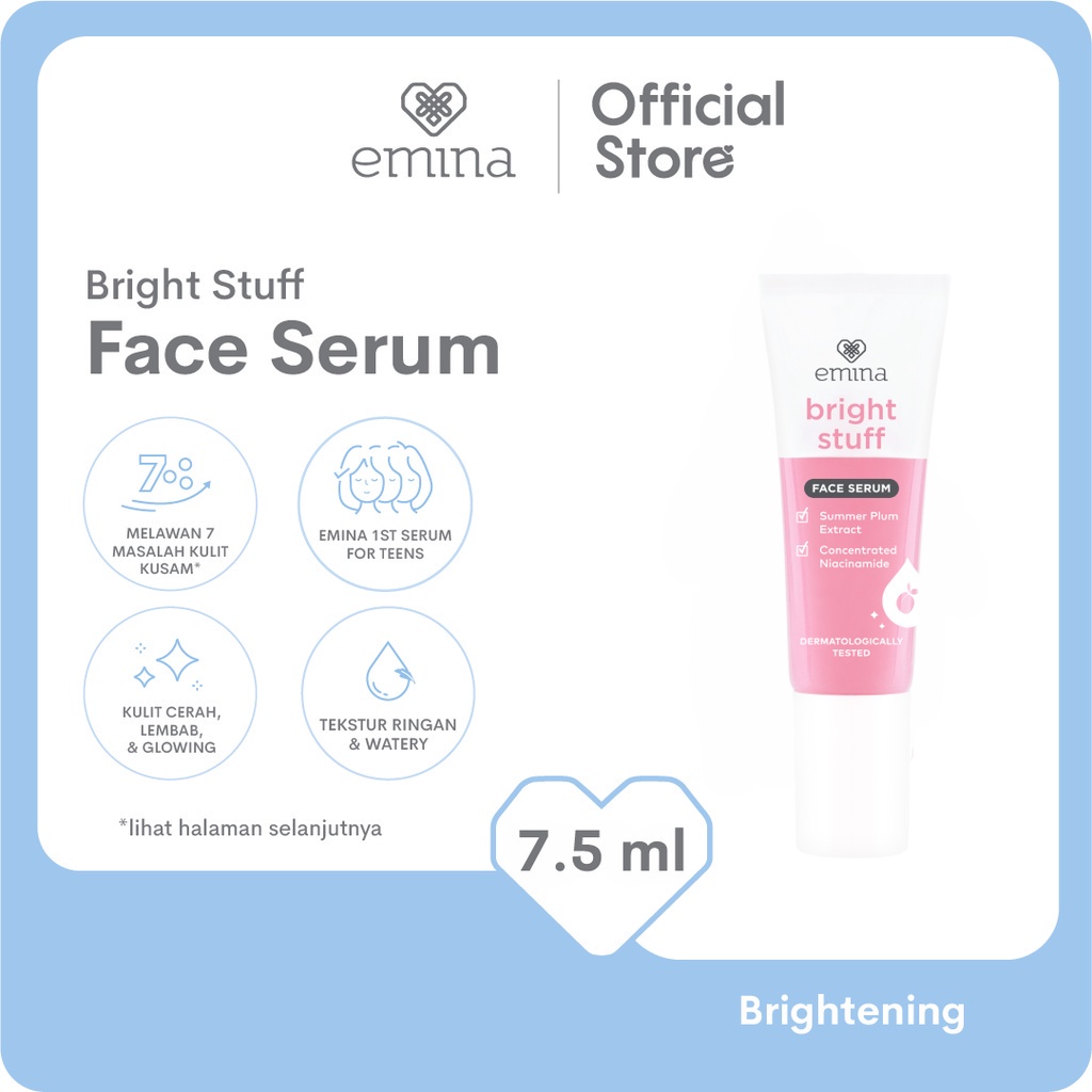 Emina Bright Stuff Series - Face Wash - Toner - Serum - Moisturizer - JB