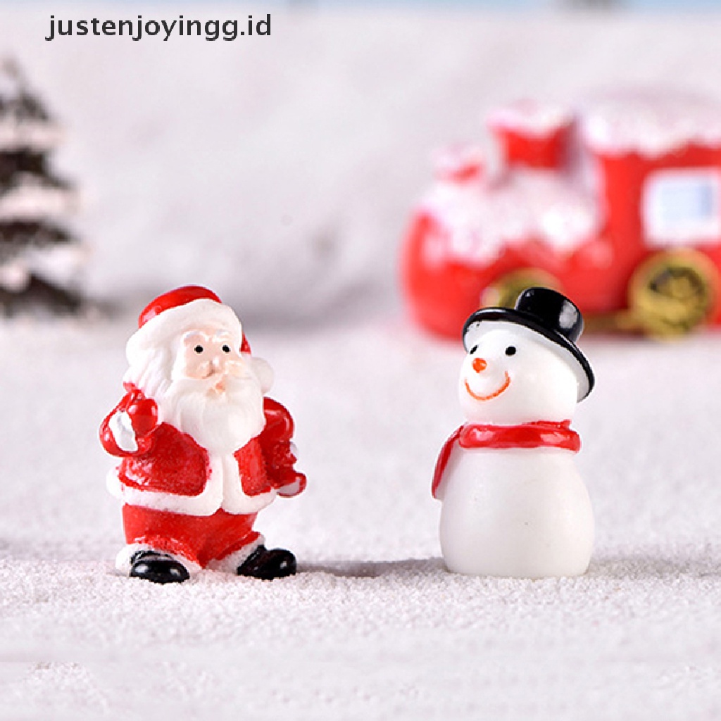 Miniatur Santa Claus Snowman Pohon Natal Untuk Dekorasi Taman