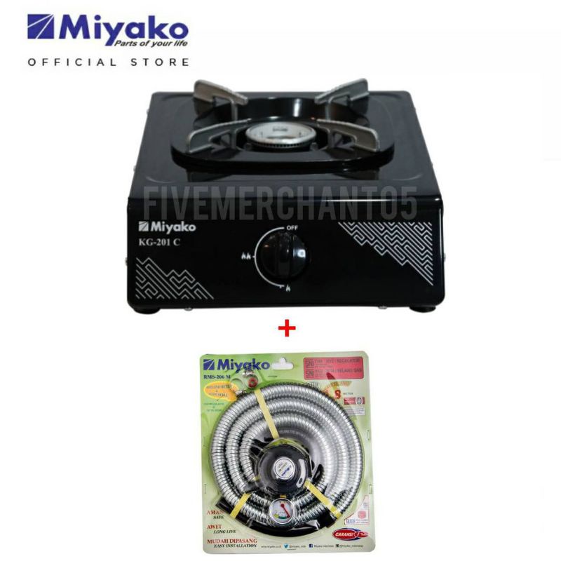 Paket Kompor Gas Miyako 1 Tungku + Selang Regulator Miyako