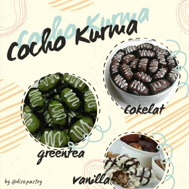 

Cocho Kurma 3 Variasi Rasa (Coklat, Greentea, Vanilla)